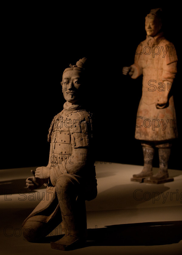 IMG 2725 
 Terracotta warrior clay statues from the Qin dynasty in China (220 - 206 BCE) 
 Keywords: Qin, ancient, art, brown, chinese, clay, culture, dark, dynasty, figure, head, history, sculpture, shadows, statue, terracotta, warrior