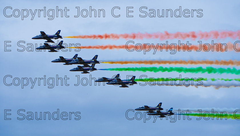 IMG 8291 
 Italian air display team 
 Keywords: aircraft,formation,aeroplane,flying,display,sky,blue,smoke,colours