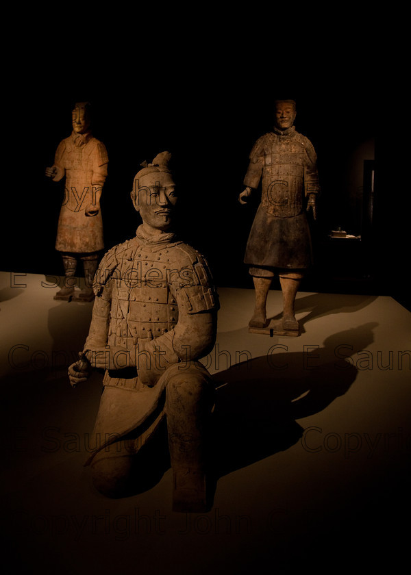 IMG 2724 
 Terracotta warrior clay statues from the Qin dynasty in China (220 - 206 BCE) 
 Keywords: Qin, ancient, art, brown, chinese, clay, culture, dark, dynasty, figure, head, history, sculpture, shadows, statue, terracotta, warrior
