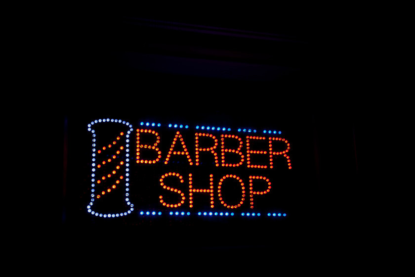 IMG 8402barber shop 
 Barber shop 
 Keywords: neon,sign,barber,shop,isolated,black,blue,red