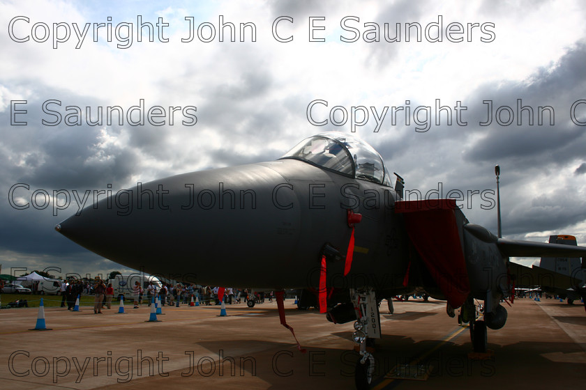 IMG 3390 
 Fighter plane 
 Keywords: aircraft,aeroplane,jet,fighter,nose,runway,airport,airfield,front,grey,sky,airshow,military