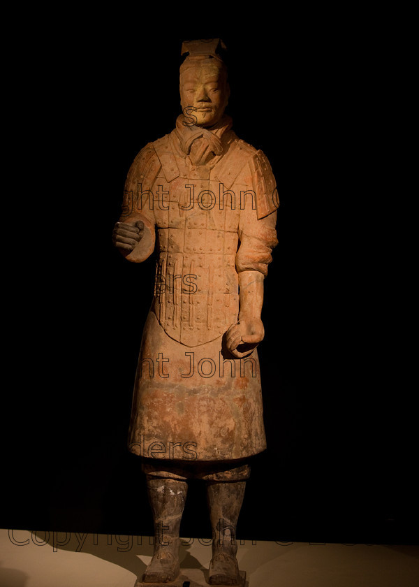 IMG 2727 
 Terracotta warrior clay statue from the Qin dynasty in China (220 - 206 BCE) 
 Keywords: Qin, ancient, art, brown, chinese, clay, culture, dark, dynasty, figure, head, history, sculpture, shadows, statue, terracotta, warrior