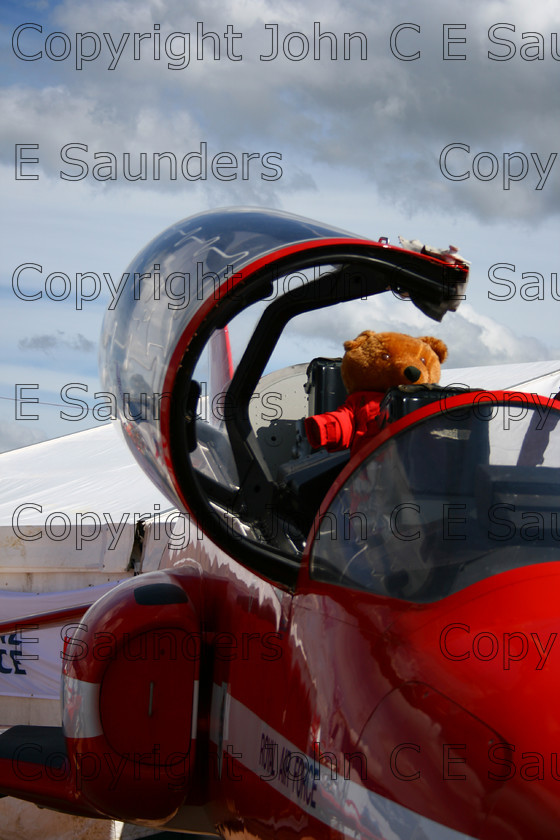 IMG 3337 
 Red Arrow Bear 
 Keywords: aircraft,aeroplane,jet,cockpit,bear,red,red arrow,display,airshow,military,England,RAF